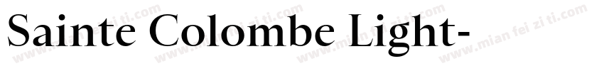 Sainte Colombe Light字体转换